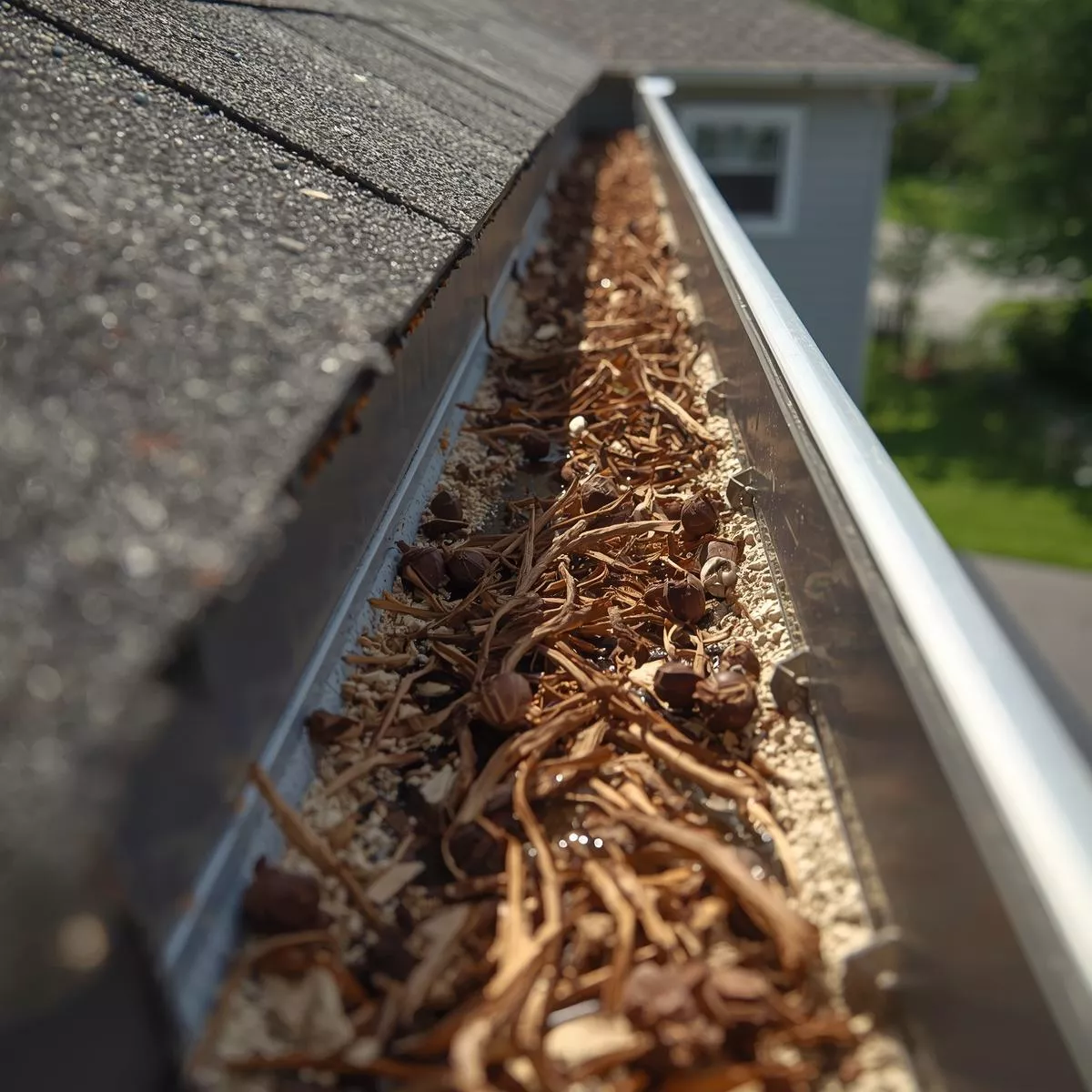 Summer gutter cleaning